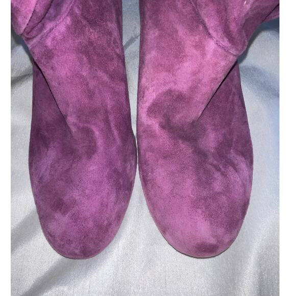 Enzo Angiolini‎ Barachey Leather Boots in Purple Suede - Women's Size 10 M - Picture 6 of 12
